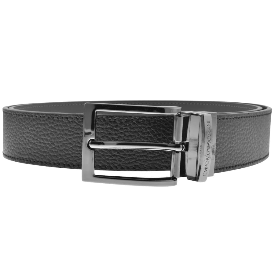 Emporio Armani Reversible Leather Belt Black Mainline Menswear
